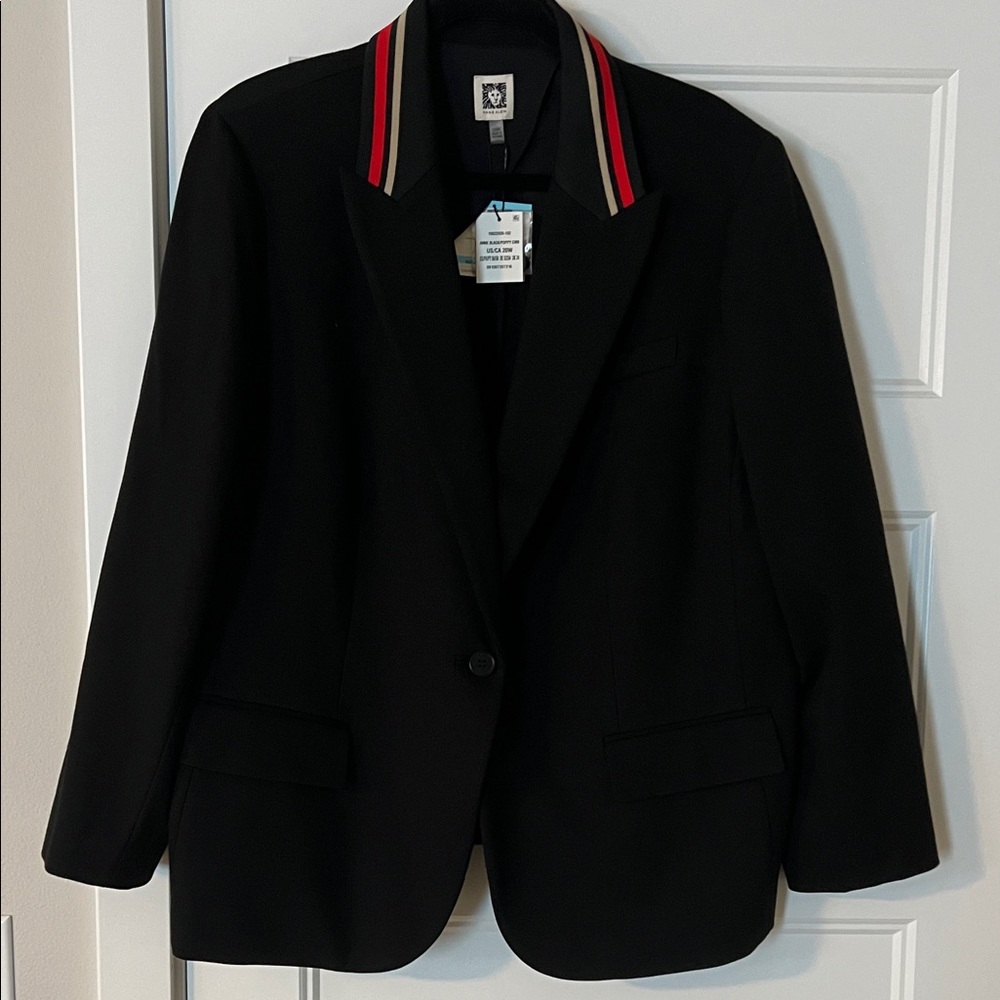 Anne Klein Black and Red Blazer NWT